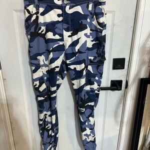 Almost Famous Blue and White Denim